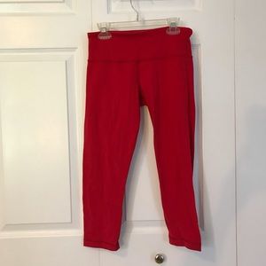 Size 6 Red Lululemon Crop